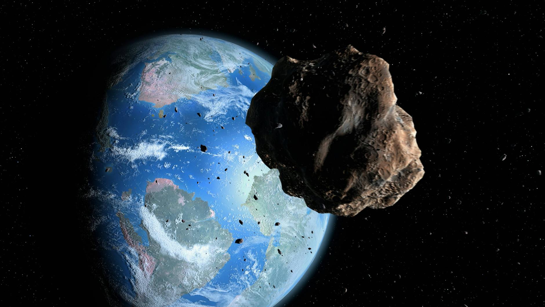 Auf der Erde könnte der Asteroid Bennu einschlagen. Wissenschaftler simulieren daher unterschiedliche Szenarien zur Verhinderung einer Kollision.