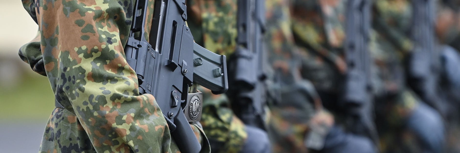 Bundeswehrsoldaten mit dem G 36-Sturmgewehr. 