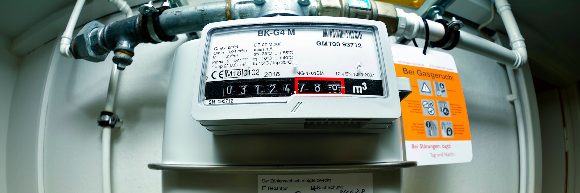 Der Blick beispielsweise auf den Gaszähler dürfte im Winter gruseln machen.