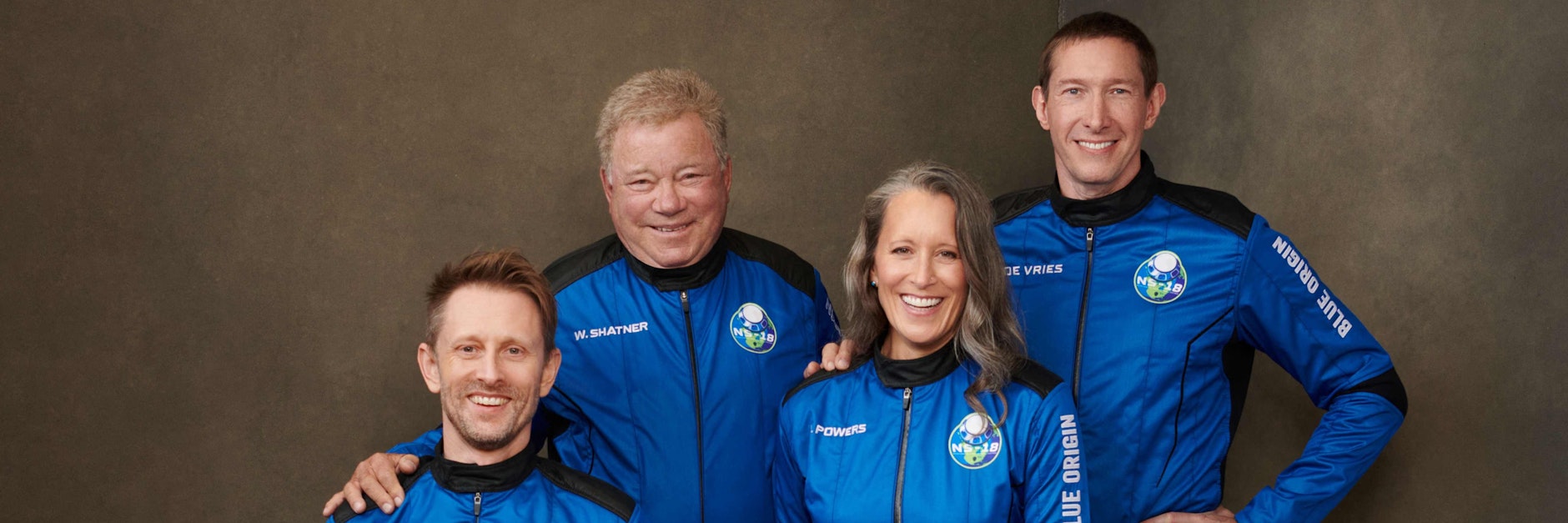 The Blue-Origin-Crew: Glen de Vries, Audrey Powers, William Shatner und Chris Boshuizen (v. r.)