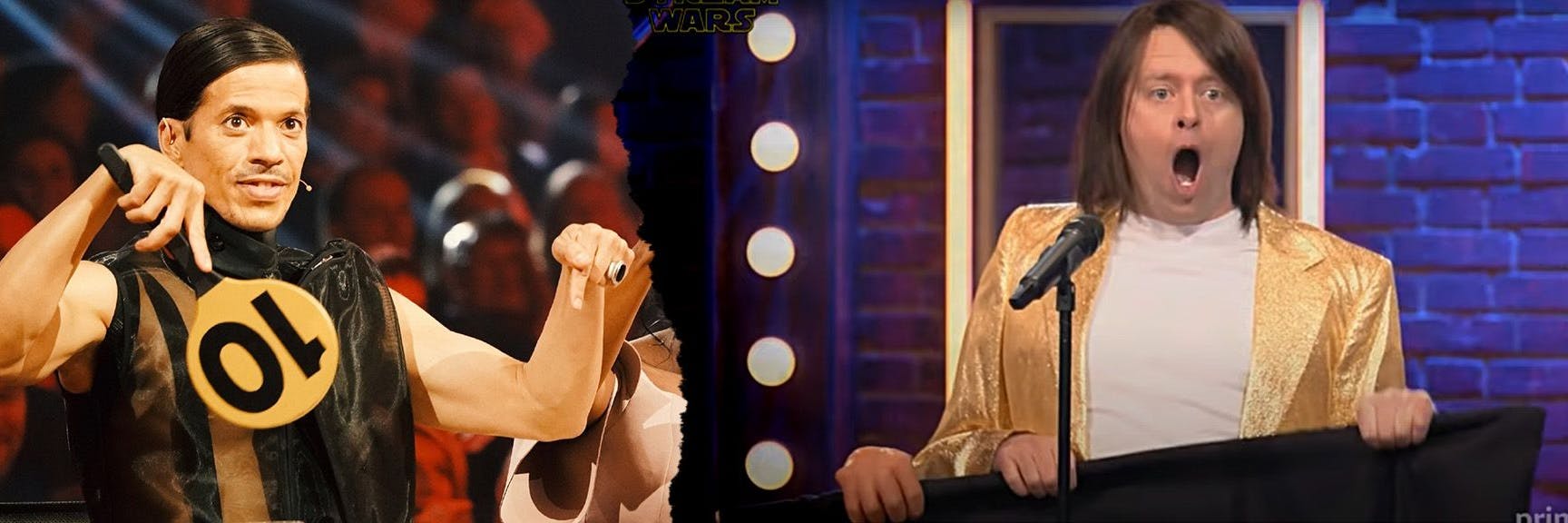 Links das Original, rechts die Fälschung: Max Giermann parodierte bei „LOL“ den Choreographen Jorge Gonzalez.