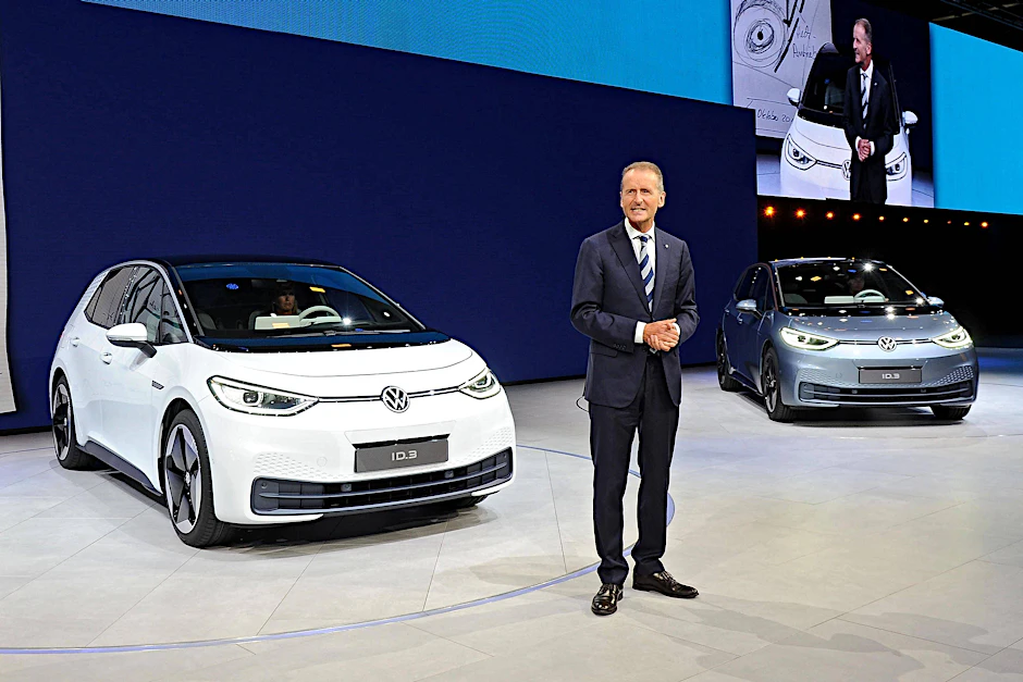 VW-Chef Herbert Diess während der Vorstellung des Elektroautos VW ID.3 (Archivbild).