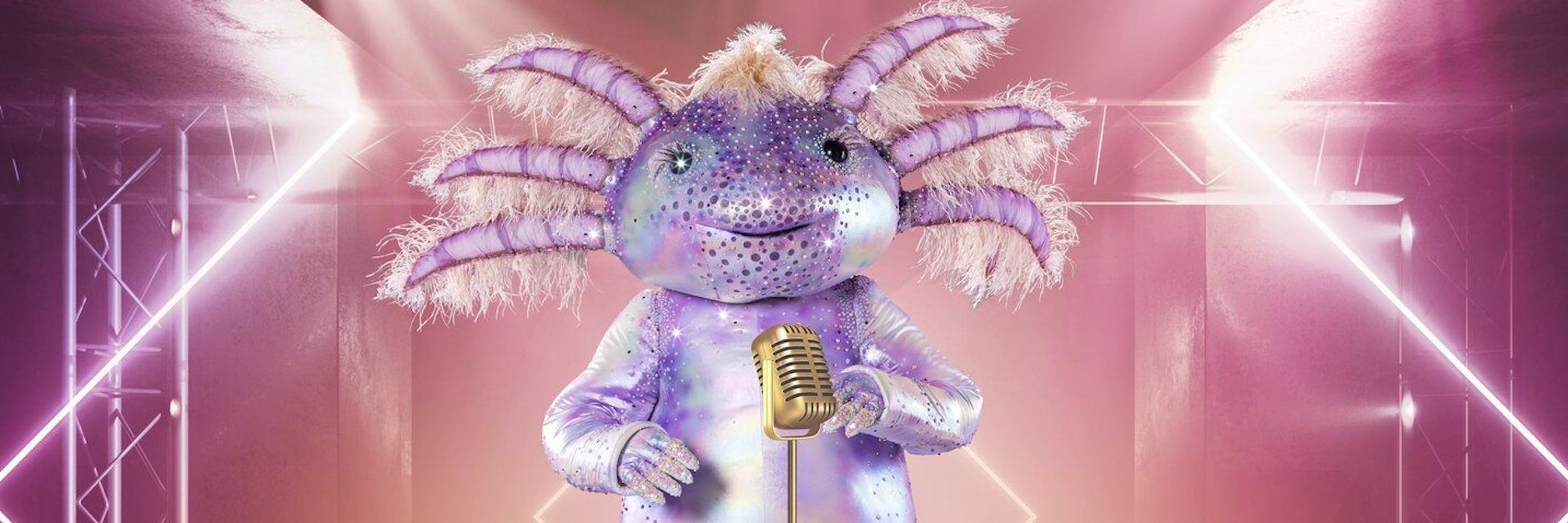 Beim Kostüm des Axolotl haben sich die Masken-Bastler von „The Masked Singer“ wieder kräftig ins Zeug gelegt.