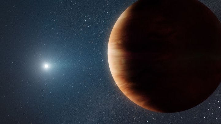 Jupiterähnlicher Gasriese umkreist Weißen Zwergstern. So könnte auch die Zukunft unseres Sonnensystems aussehen.