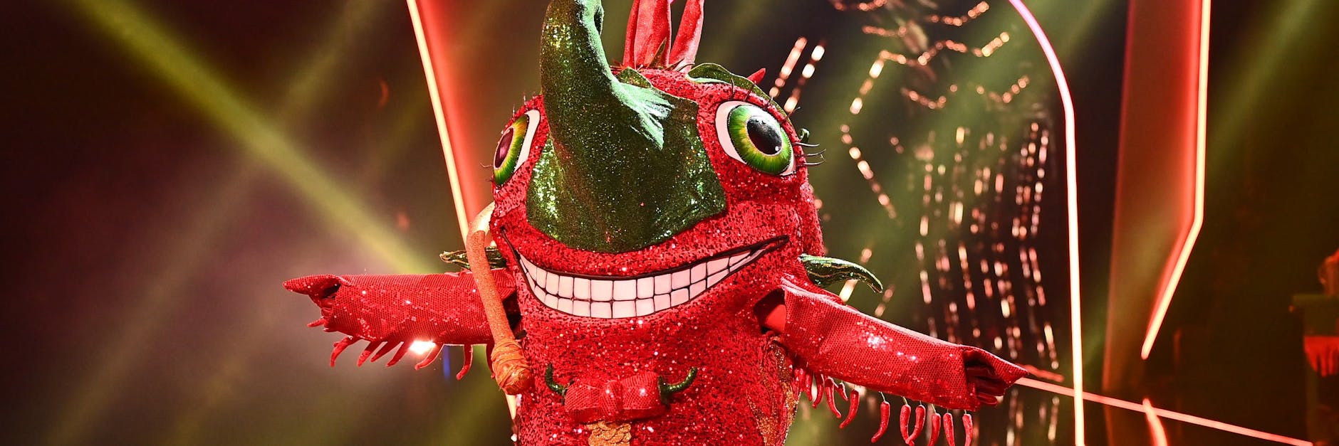 Die Chilischote musste bereits nach der ersten Folge „The Masked Singer“ verlassen.