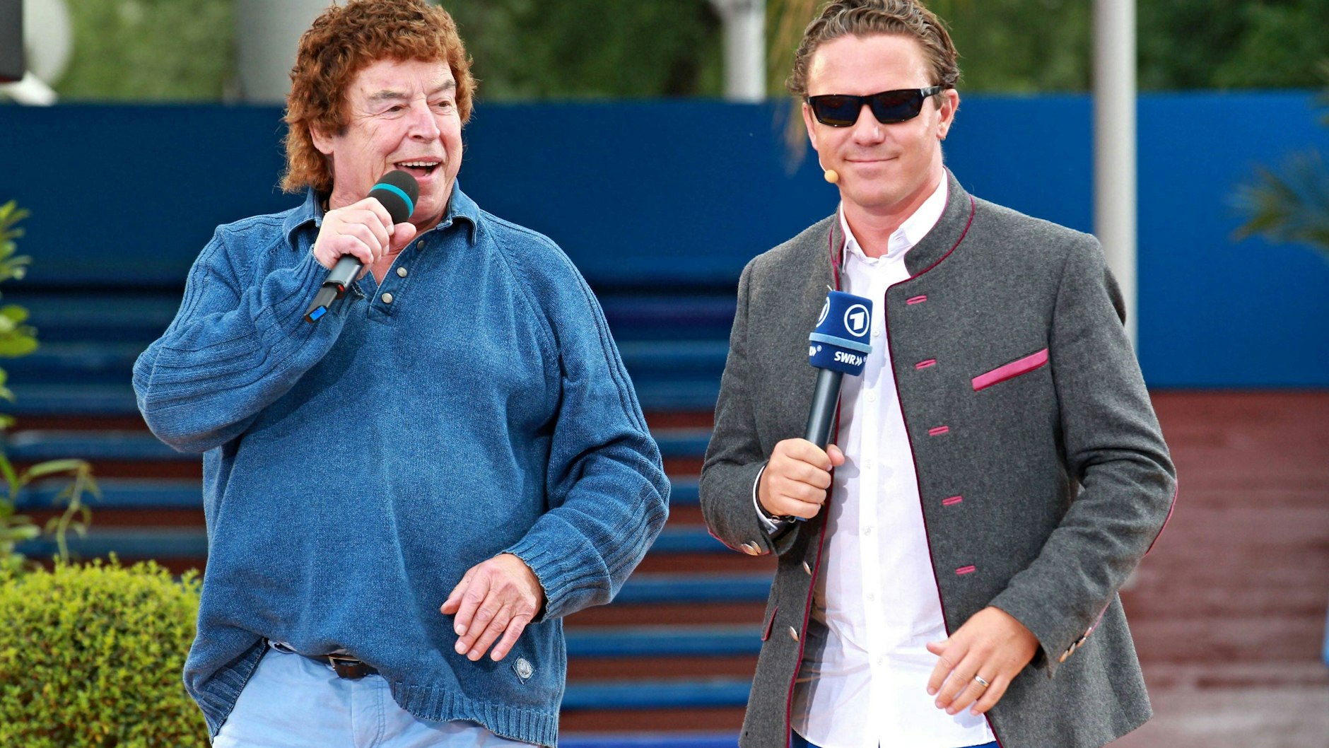 2015 noch deutlich fitter: Tony Marshall mit Stefan Mross.