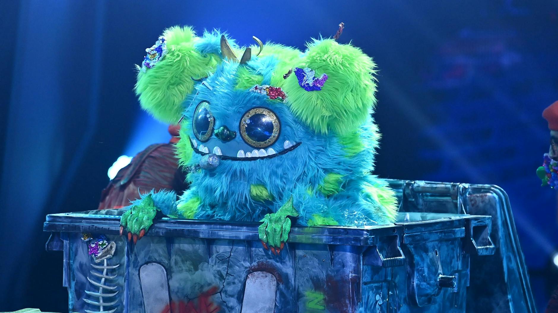 Wurde in der ersten „Masked Singer“-Episode enthüllt: Das Kostüm von Müll-Monster Mülli Müller.