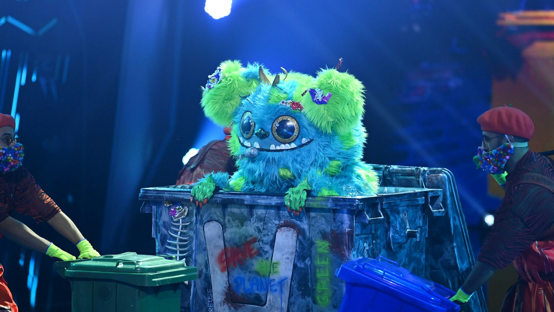 Wurde in der ersten „Masked Singer“-Episode erstmals gezeigt: Das Kostüm von Müll-Monster Mülli Müller.
