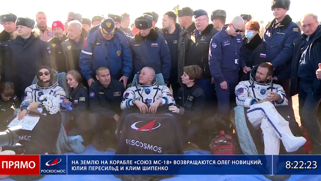 Weltraum: Russisches Filmteam vom Dreh auf ISS zurückgekehrt