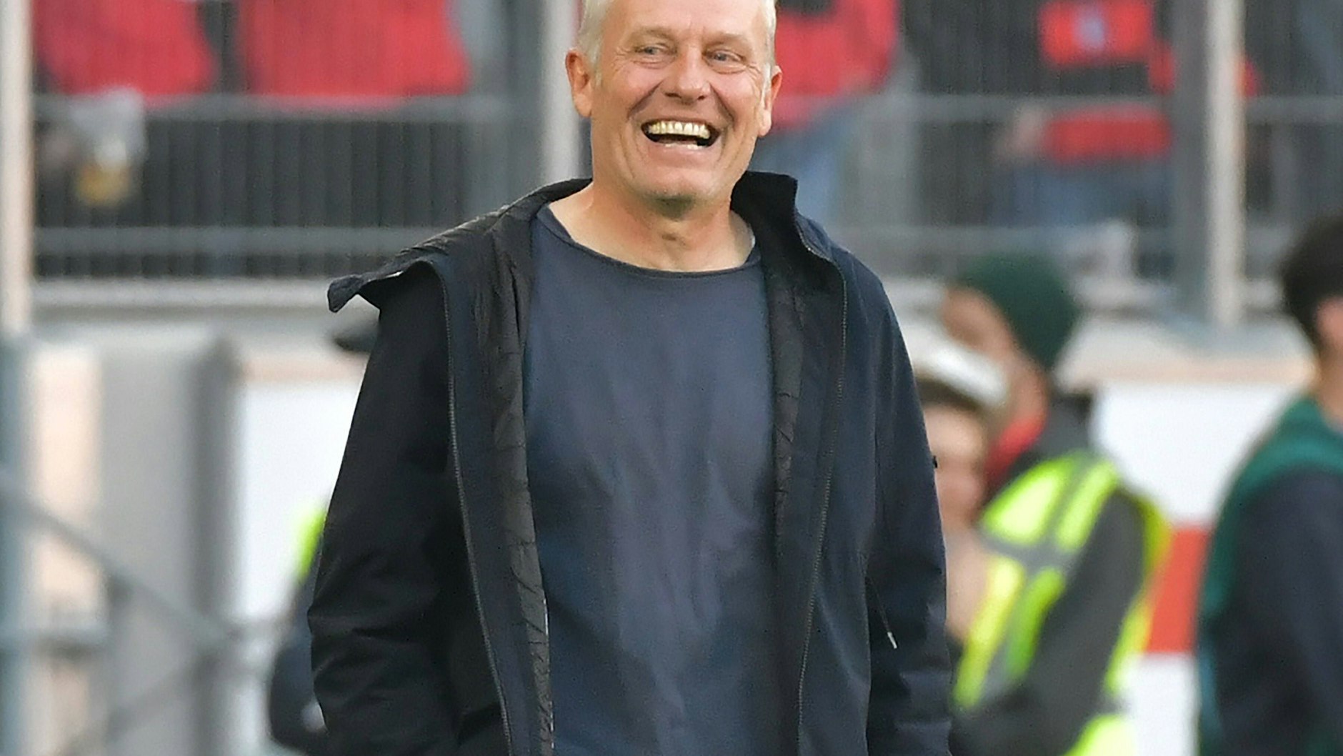 Freiburgs Trainer Christian Streich hat im Moment viel zu lachen.