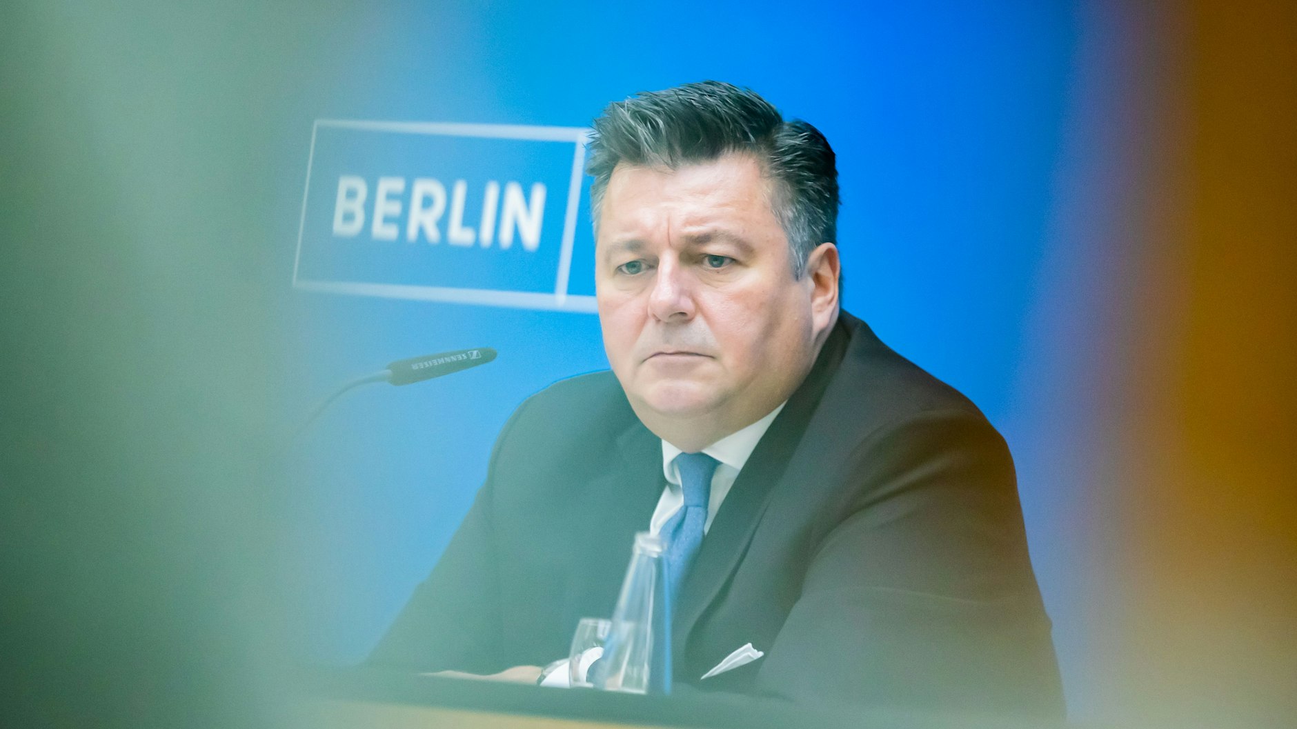 Andreas Geisel (SPD), Innensenator von Berlin, bei einer Pressekonferenz (Archivbild).