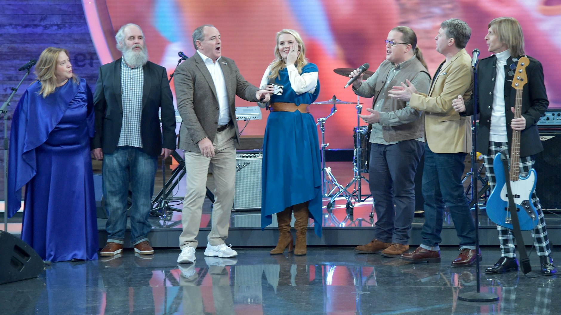 2019 zusammen auf der Bühne: Patricia Kelly und andere Mitglieder der musikalischen Familie. 