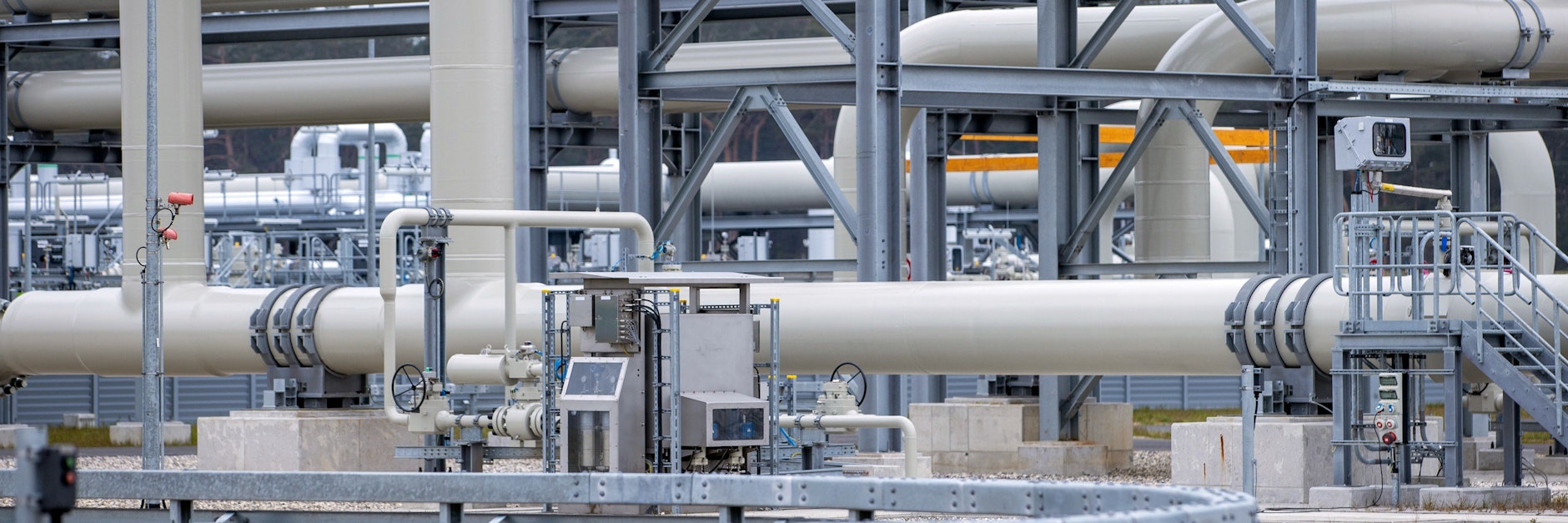 Die Anlandestation der Pipeline Nord Stream 2 bei Lubmin (Mecklenburg-Vorpommern).