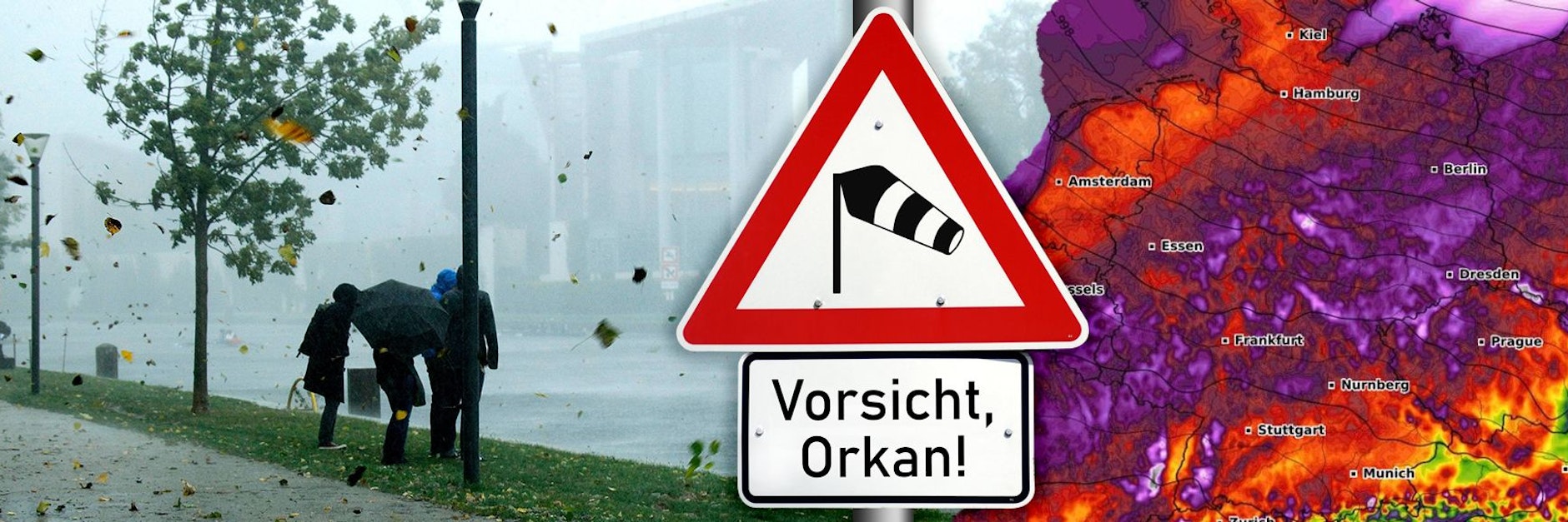 Das Wetter dreht auf: Schon ab Mittwoch rollt der Monster-Orkan über Deutschland.