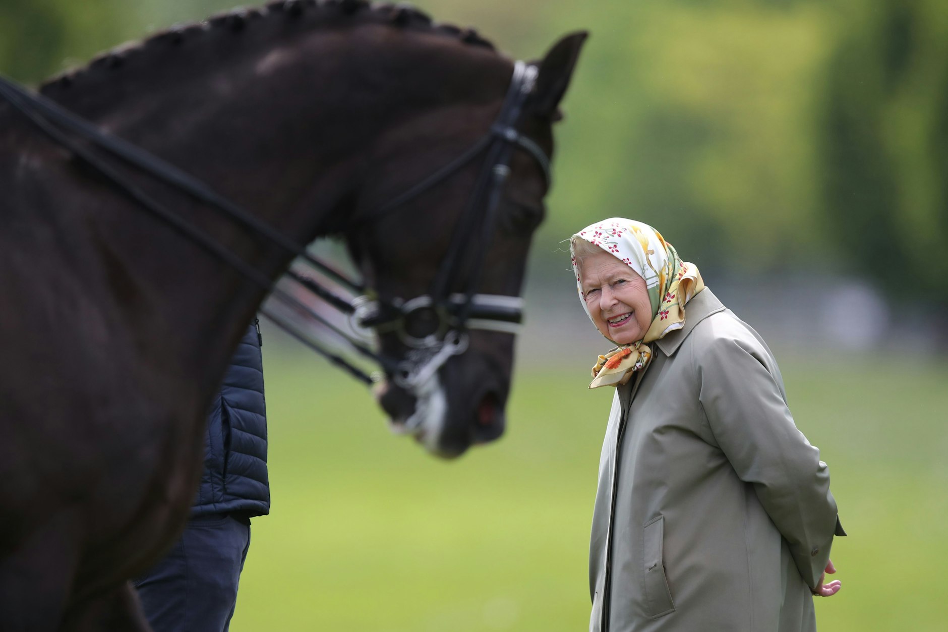 Elizabeth II. auf der Royal Windsor Horse Show im Mai 2019. 