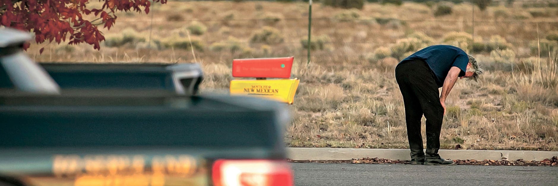 Alec Baldwin am Filmset, nachdem er den tödlichen Schuss auf seine Kamerafrau abgefeuert hatte.