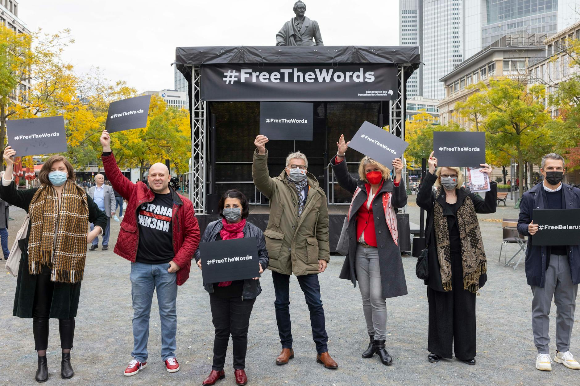 Kundgebung in Frankfurt/M. am Sonnabend „Meinungsfreiheit für Belarus! #freebelarus“.