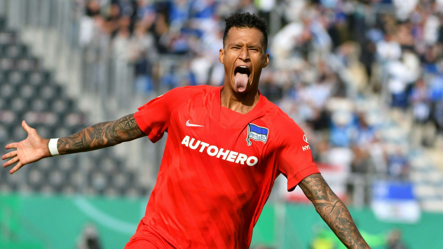 Der Matchwinner in Meppen: Hertha-Stürmer Davie Selke darf nach seinem Siegtor auch in der zweiten Runde in Münster von Beginn an ran.&nbsp;