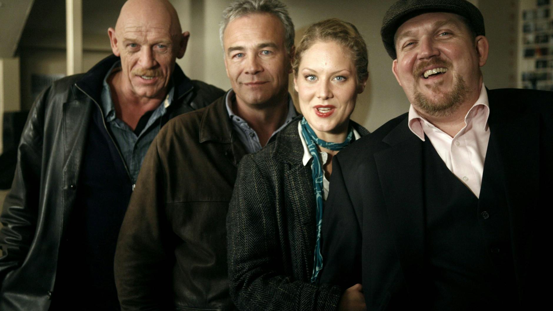 Die „Tatort“-Crew: Joe Bausch, Klaus J. Behrendt, Tessa Mittelstaedt und Dietmar Bär. 
