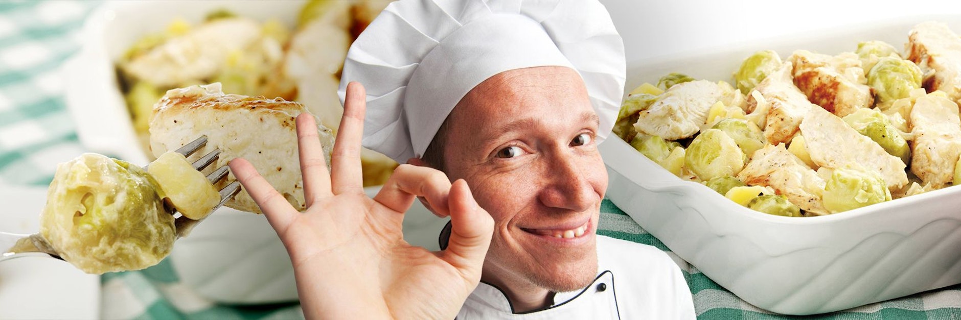 Rosenkohlauflauf macht das Herbst-Gemüse zur vollwertigen Mahlzeit - und gelingt mit diesem Rezept garantiert.