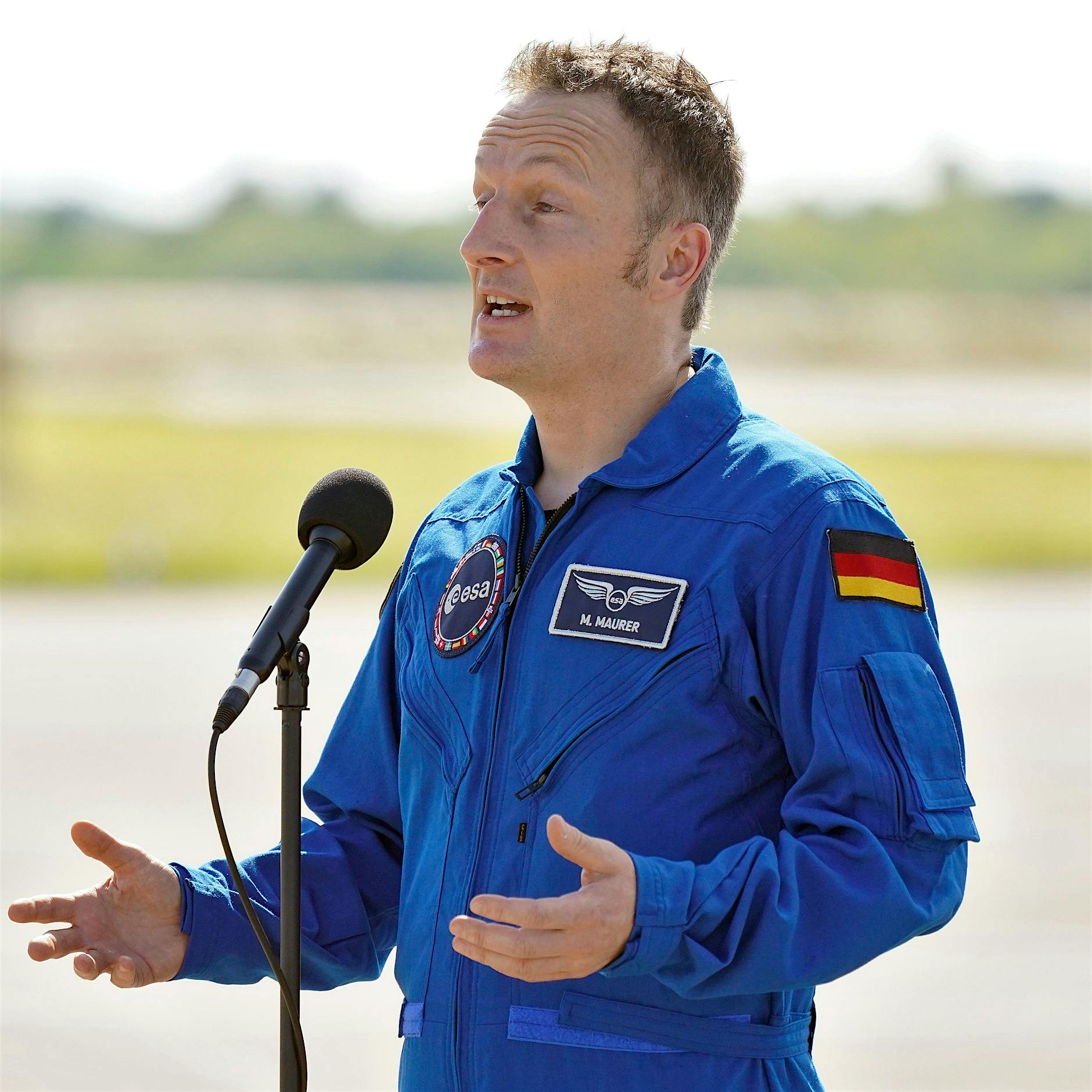 Astronaut Maurer an Weltraumbahnhof Cape Canaveral eingetroffen