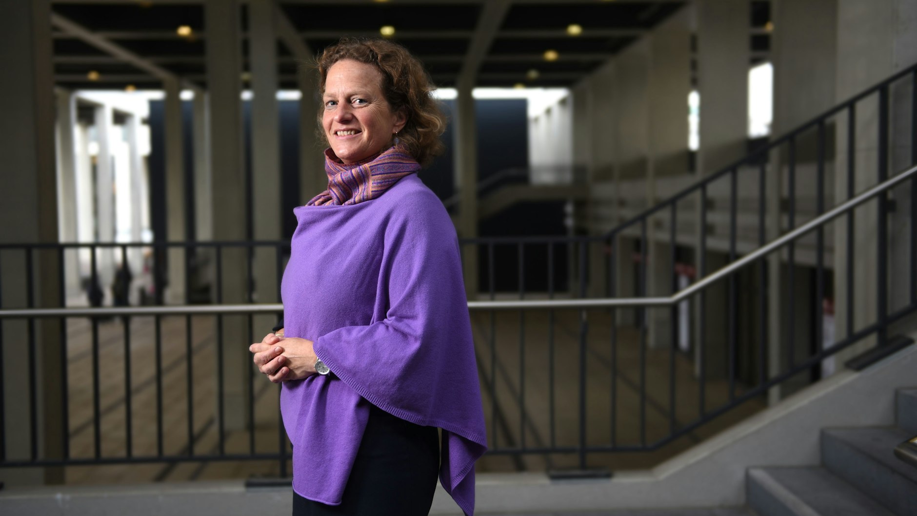 Seit dem 1. Oktober ist sie eine der wenigen Flughafenchefinnen, die es auf der Welt gibt. Aletta von Massenbach, Vorsitzende der Geschäftsführung des FBB, am neuen Hauptstadt-Airport.