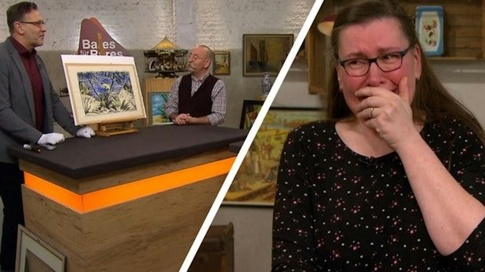 Die „Bares für Rares“-Kandidatin bricht in Tränen aus, als sie den unfassbaren Schätzpreis von Experte Detlef Kümmel hört.