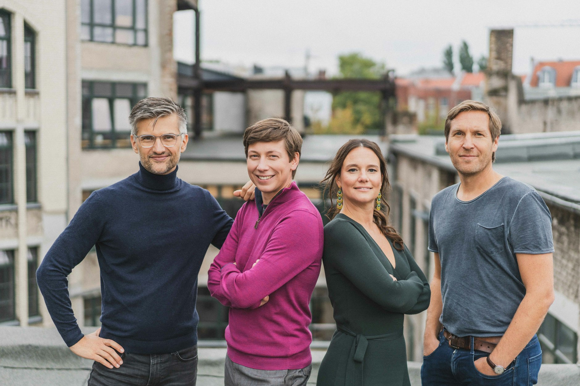 Die Menschen hinter World Fund Partners (von links nach rechts): Danijel Visevic, Craig Douglas, Daria Saharova, Tim Schumacher.