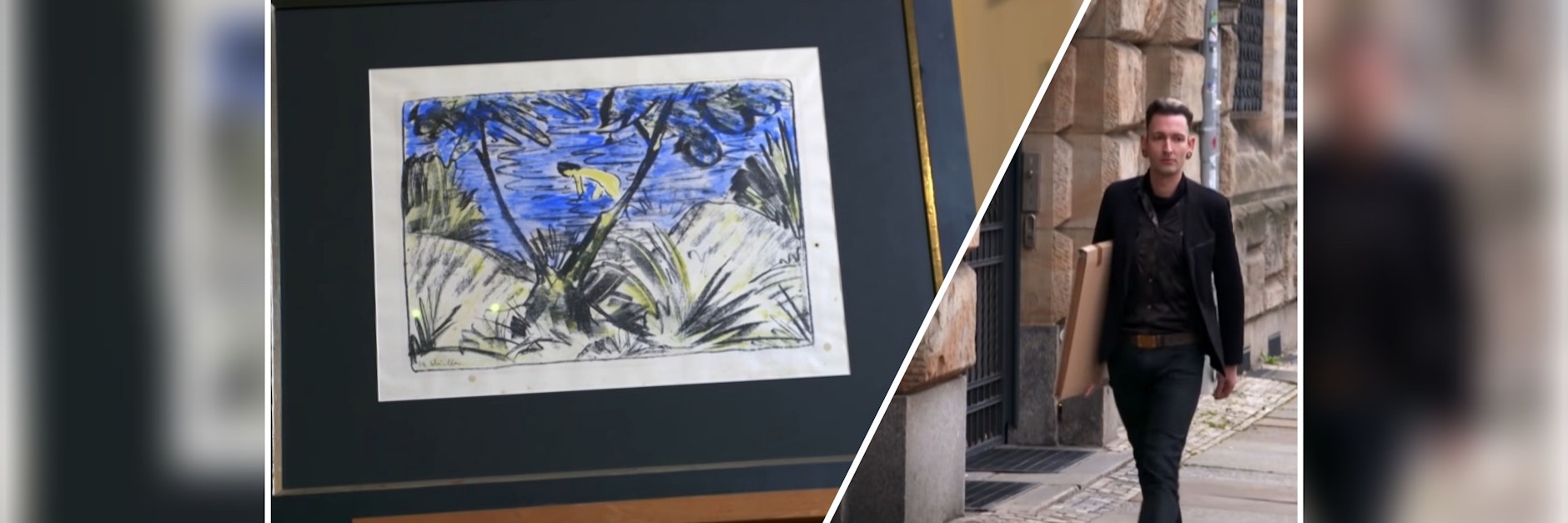 „Bares für Rares“-Händler Fabian Kahl hatte die super-teure Lithografie für unfassbare 30.500 Euro gekauft. Nun spazierte er damit durch Leipzig.