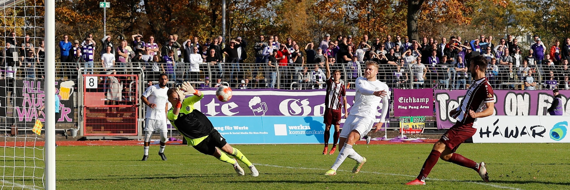 Christian Beck erzielt für den BFC Dynamo das Tor des Tages gegen Tennis Borussia.&nbsp;