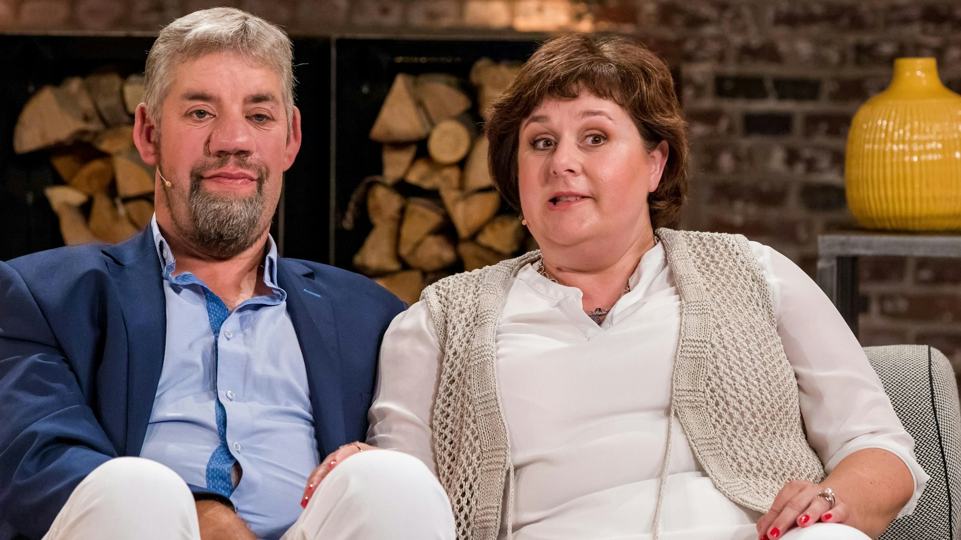 Das „Bauer sucht Frau“-Pärchen Iris und Uwe Abel am Rande ihres Sommerhaus-Aufenthalts 2018.