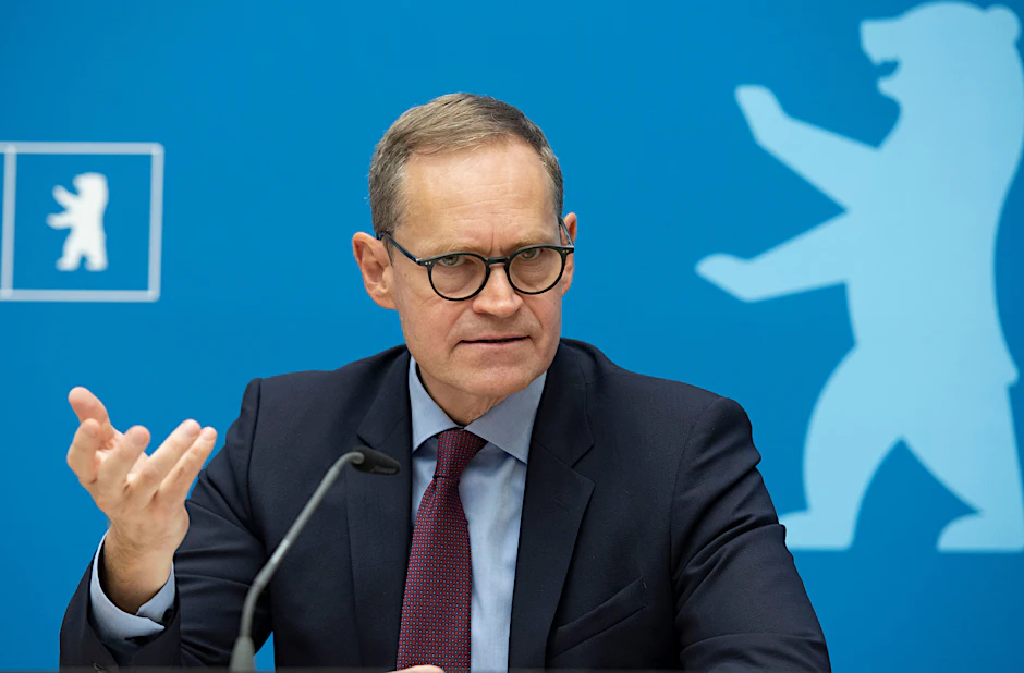 Michael Müller am Dienstag bei der Pressekonferenz nach der Senatssitzung.&nbsp;