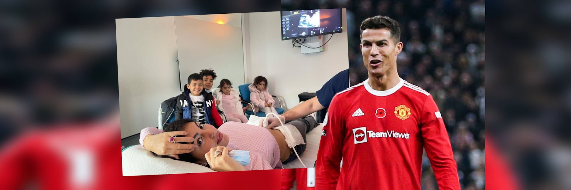 Cristiano Ronaldo und seine Georgina werden Eltern von Zwillingen. Seine vier Kinder durften nun erstmals ihre zukünftigen Geschwister sehen.