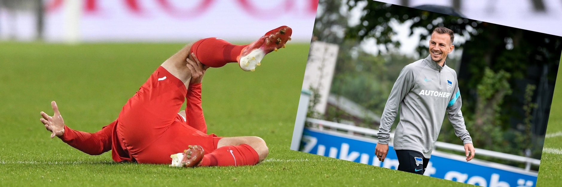 Nach dem Horror-Foul von Hoffenheim kann Herthas Mittelfeldantreiber Vladimir Darida zum Glück wieder lachen.
