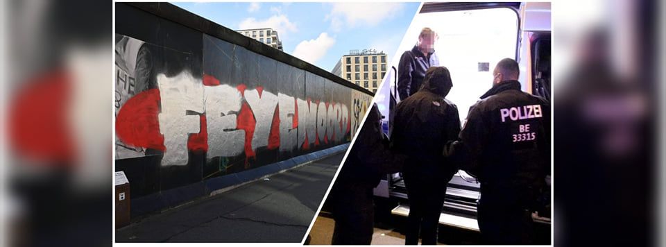 Image - East Side Gallery geschändet! Randale vor dem Spiel gegen den 1. FC Union! Feyenoord Rotterdam-Hooligans drehen in Berlin durch – beinahe 80 Festnahmen