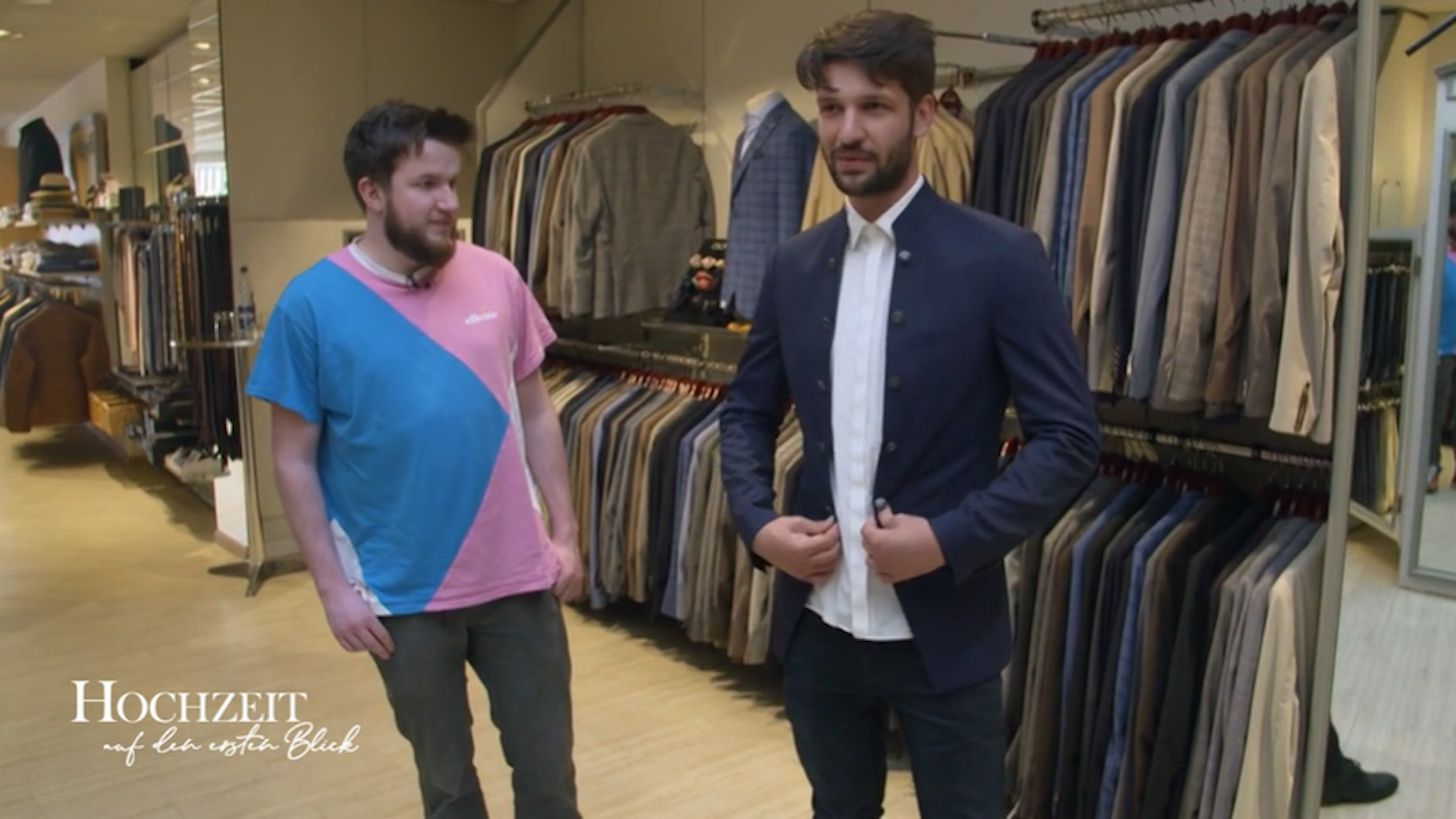 In diesem Anzug will David bei „Hochzeit auf den ersten Blick“ vor den Altar treten.