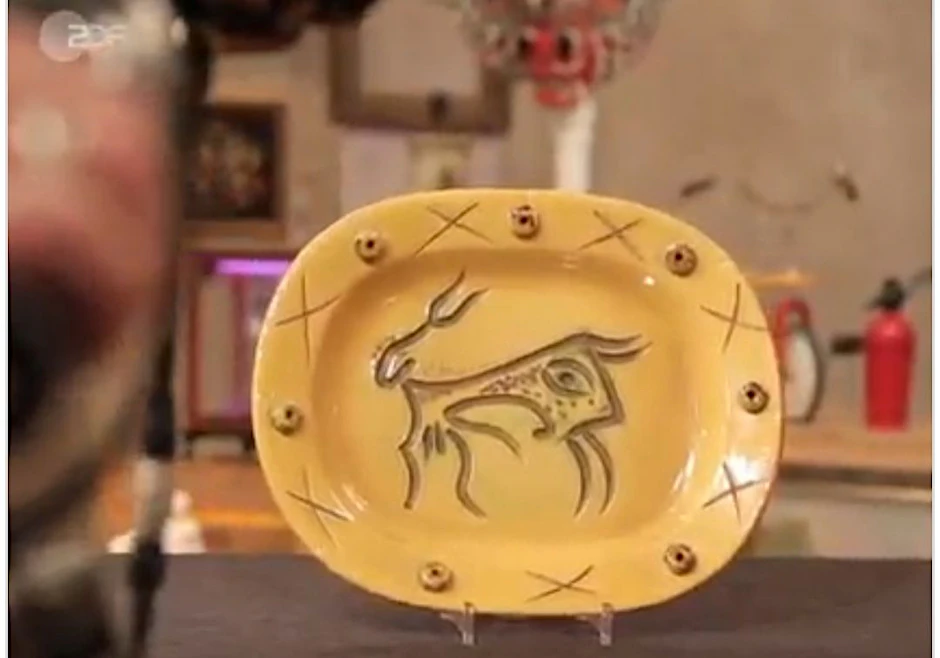 Bei „Bares für Rares“ soll dieser Teller von Pablo Picasso verkauft werden.