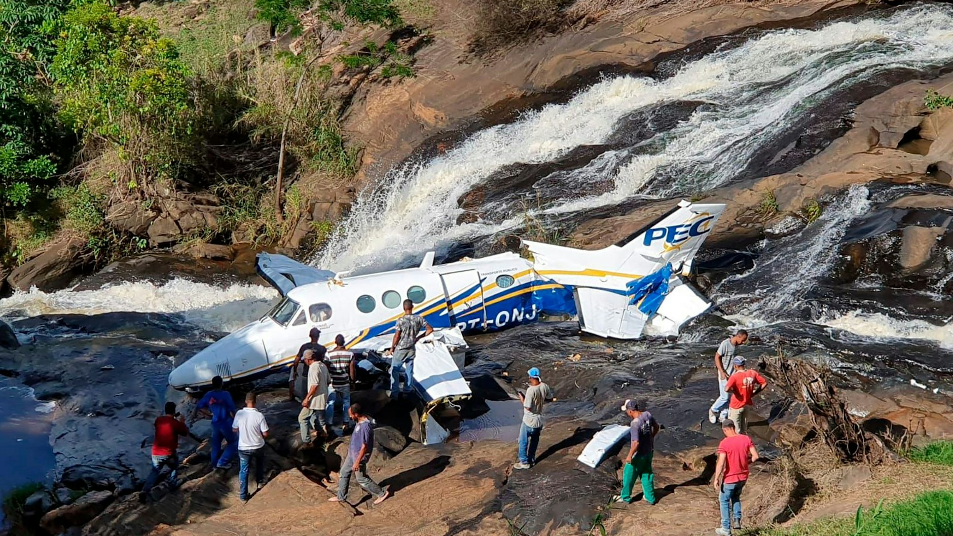Die Absturzstelle: In diesem Flugzeug starb die Sängerin.&nbsp;