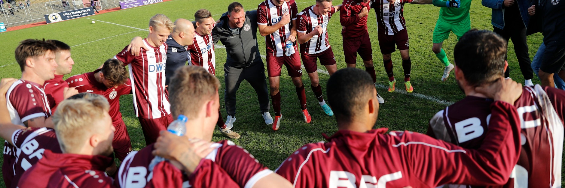 Lasst uns sein ein einig Kreis von Spielern! Der BFC will am Sonntag als verschworener Haufen Fürstenwalde schlagen. 