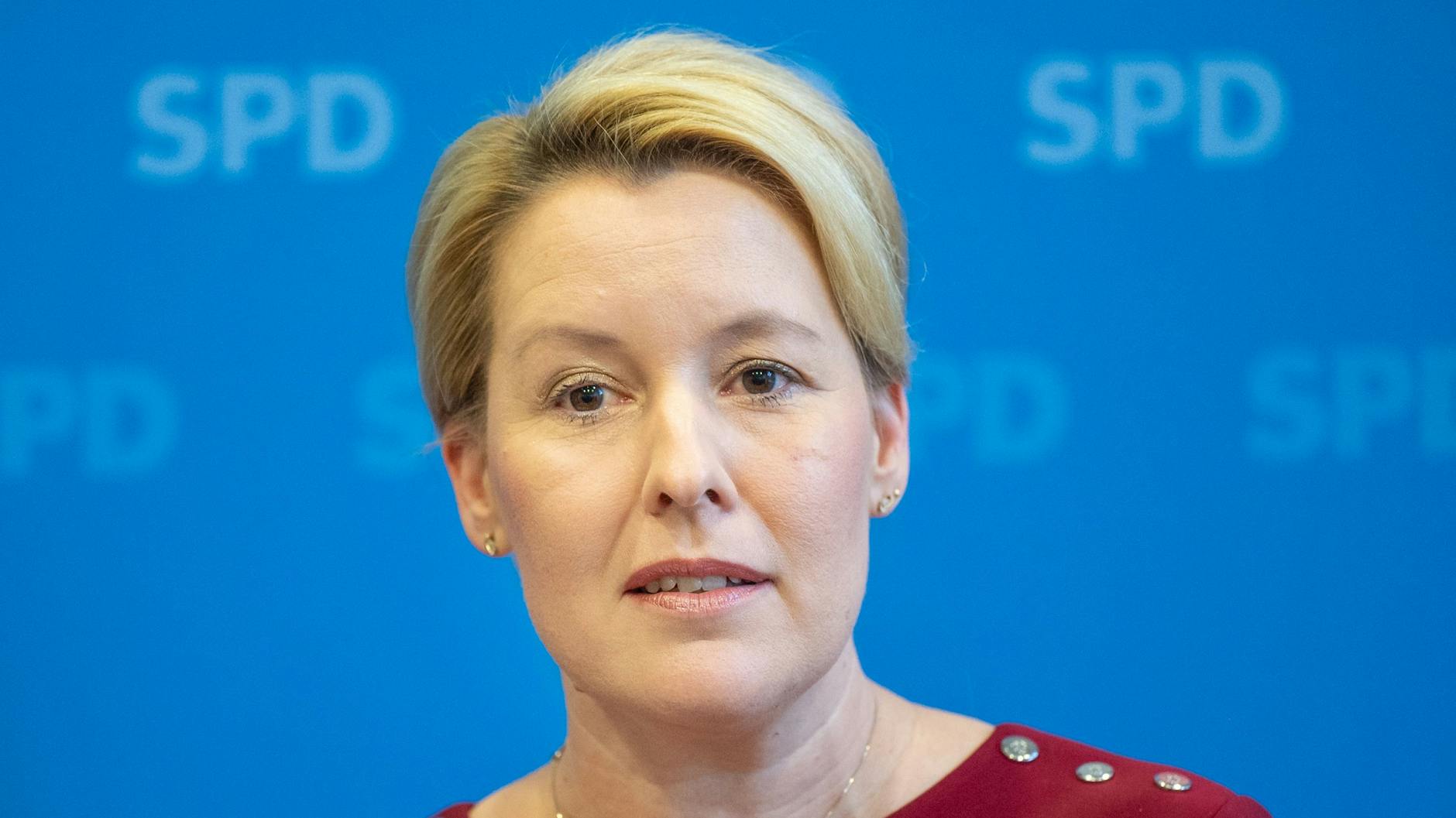 Berlins SPD-Landesvorsitzende Franziska Giffey will die Corona-Regeln verschärfen.