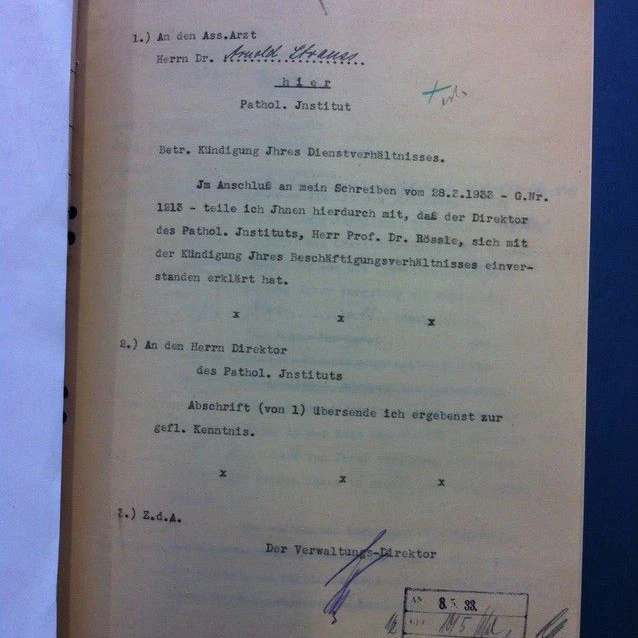 5. Mai 1933: „Mit der Kündigung einverstanden erklärt“