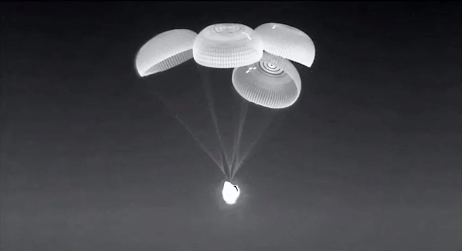 Die Astronauten sind vor der Küste Floridas gelandet.