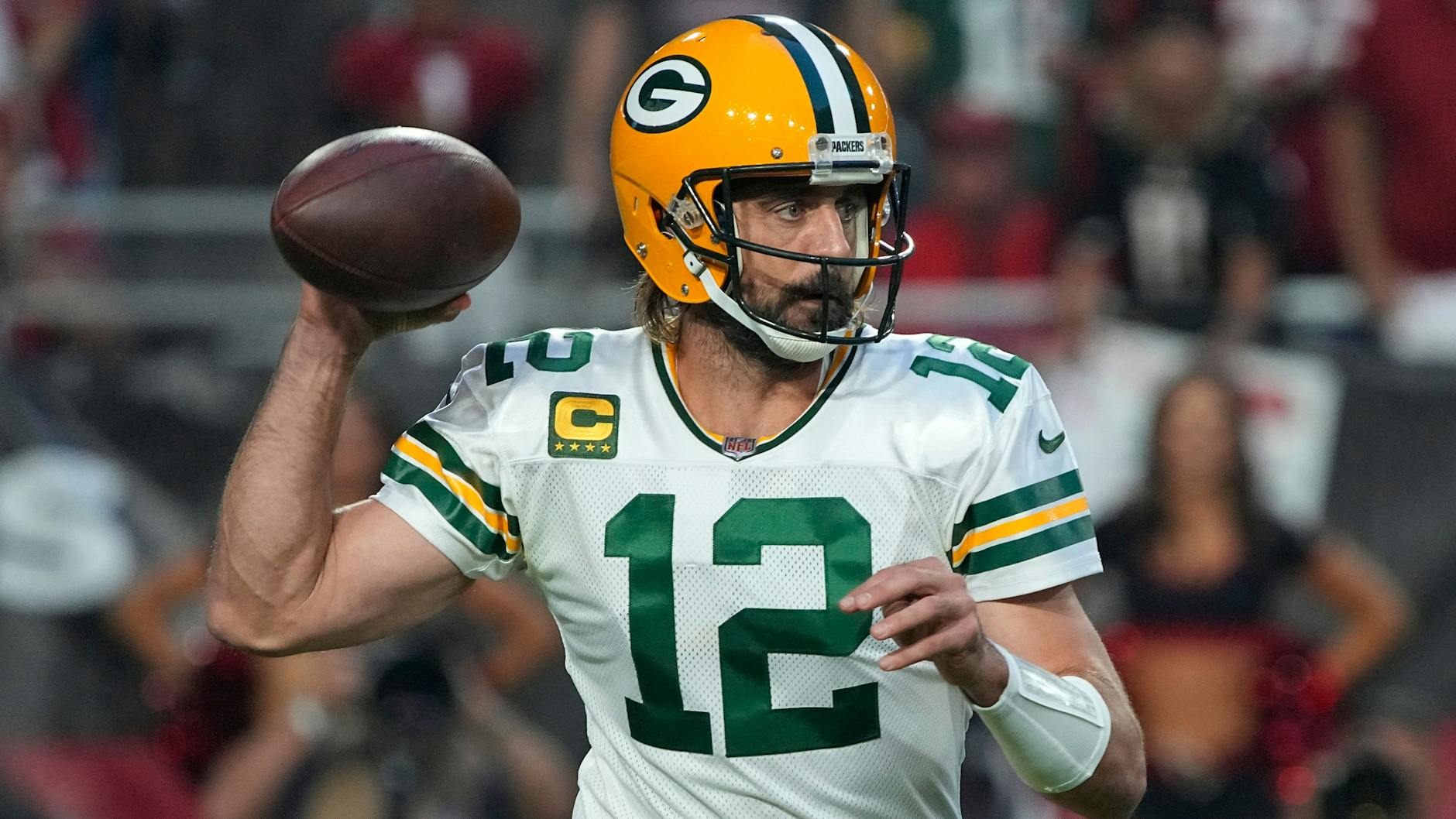 Im Zentrum eines Entrüstungssturms zum Thema Impfen: Quarterback Aaron Rodgers von den Green Bay Packers