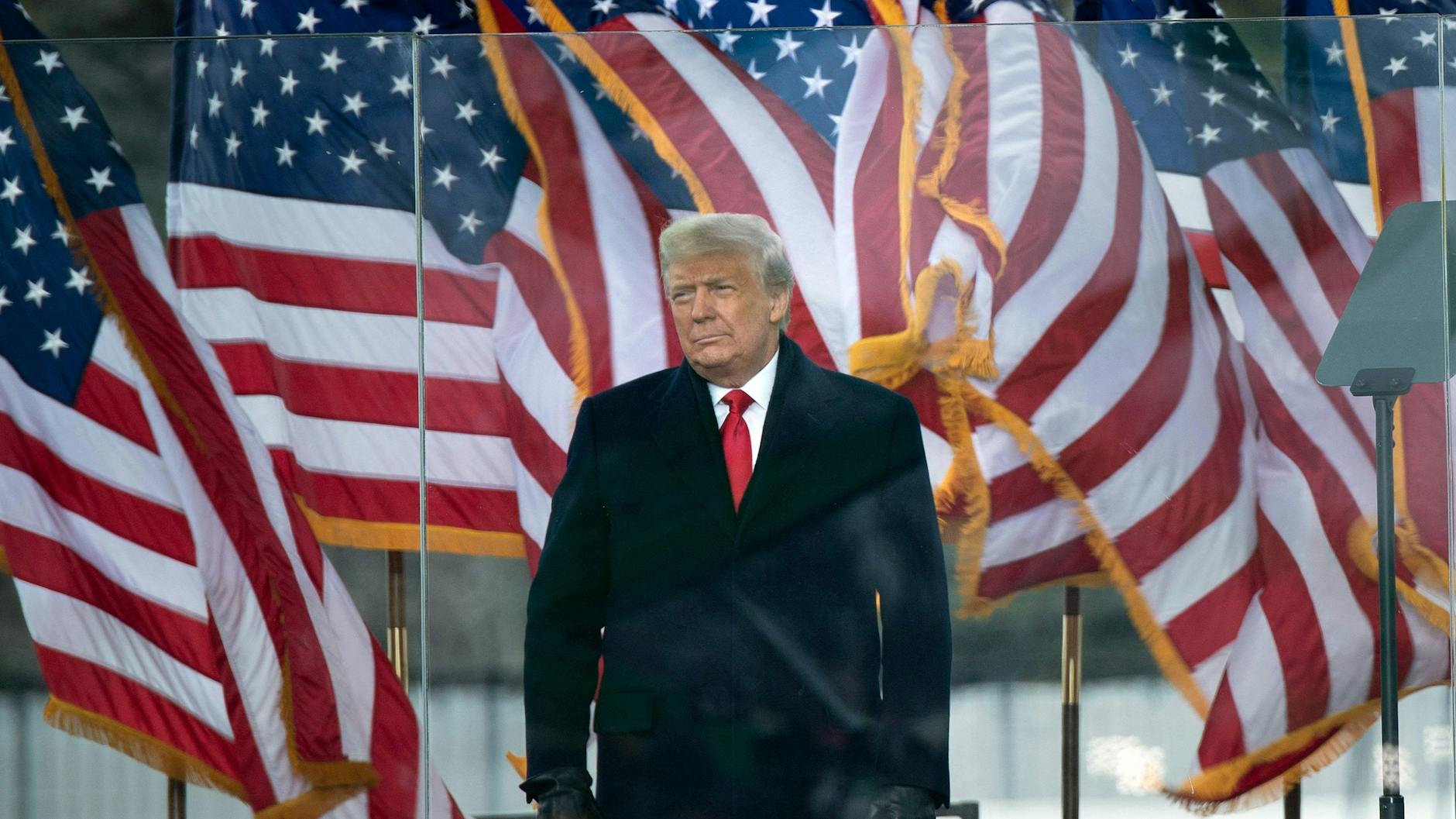 Donald Trump bei einer Rede in der Nähe des Weißen Hauses am 6. Januar 2021 – jenem Tag, an dem seine Anhänger das Kapitol stürmten.