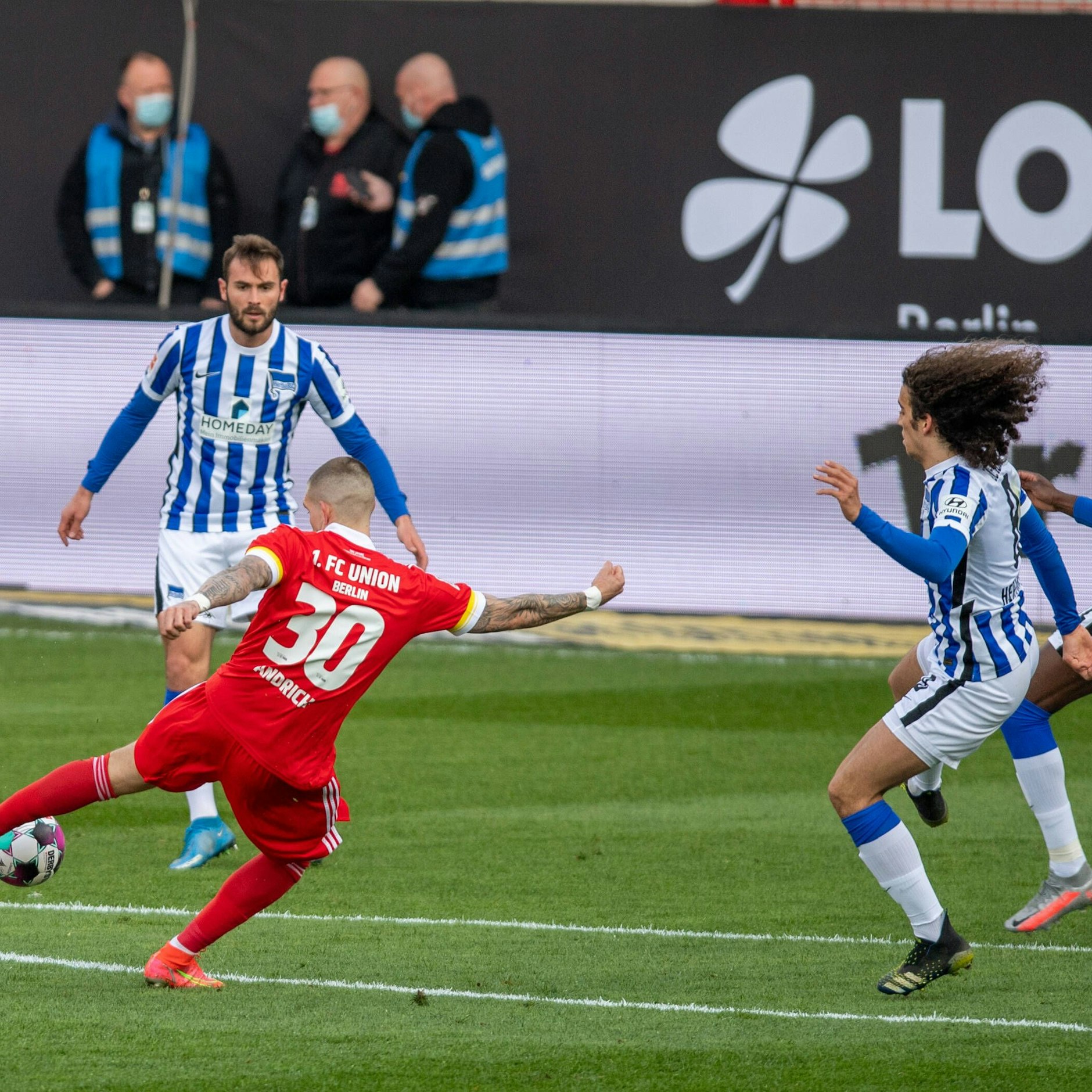 Eiskalt abgezogen: Nach seiner roten Karte im Hinspiel traf Robert Andrich in der Rückrunde gegen Hertha BSC.