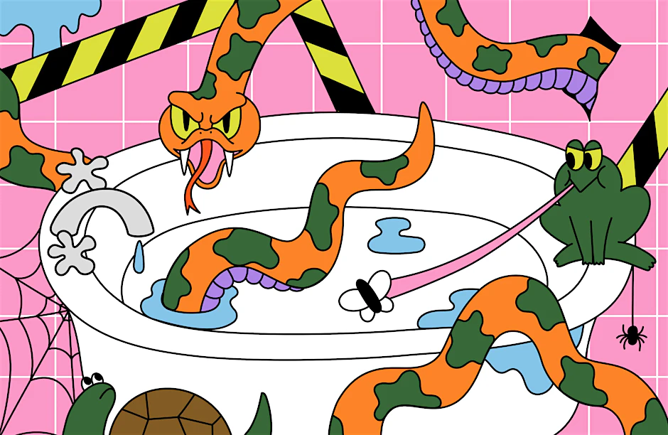 Madegassische Schlangen in der Badewanne, indische Frösche in der Badewanne, Schildkröten im Humboldhain, diese Stadt ist voller Überraschungen.&nbsp;