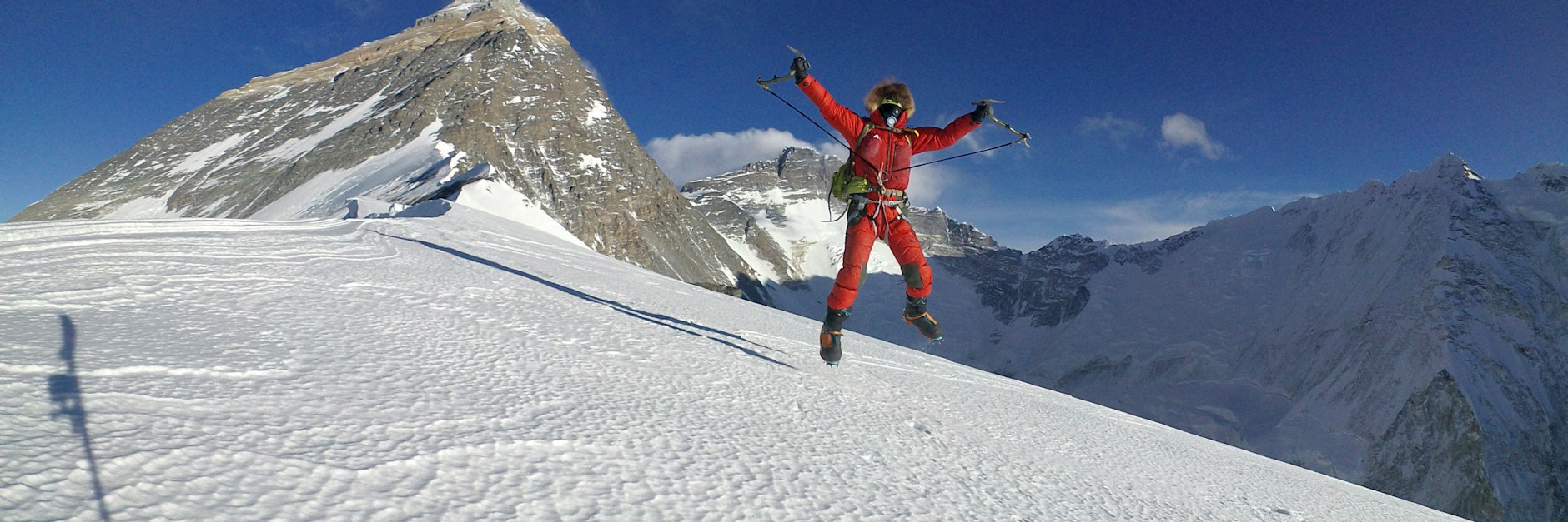 Jost Kobusch am Westgrat des Mount Everest  auf 7350 Meter Höhe.&nbsp;