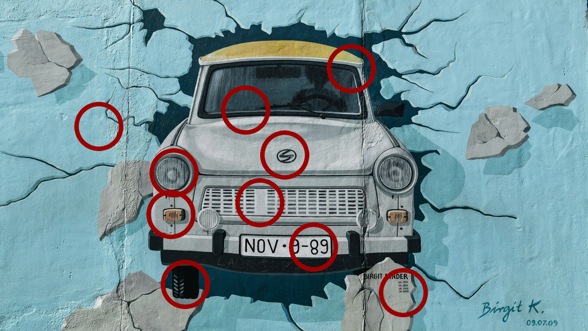 Die Auflösung: Hier verstecken sich die zehn Fehler im Suchbild.