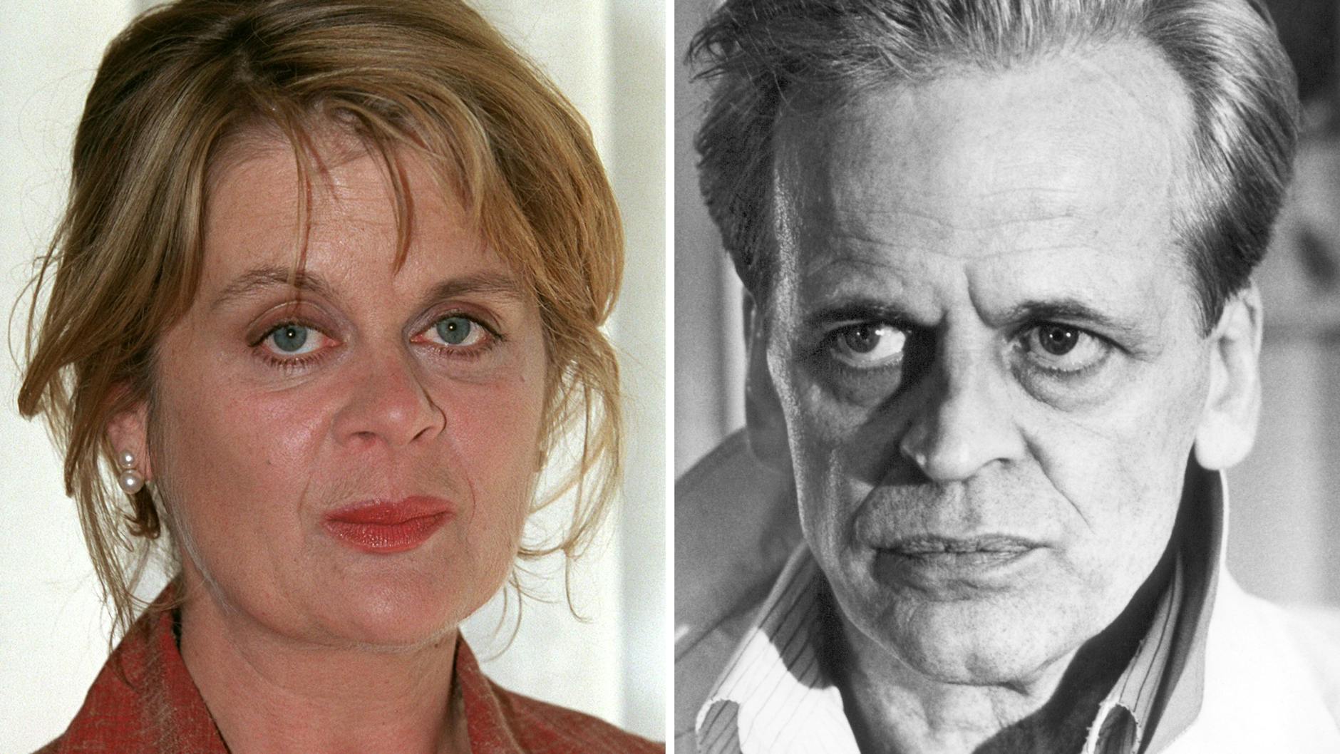 Schauspielerin Pola Kinski (Aufnahme von 2001) und ihren Vater Klaus Kinski.