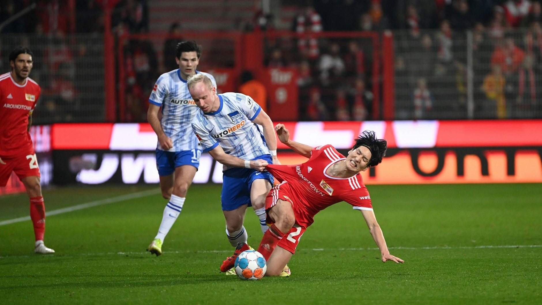 Herthas Dennis Jastrzembski brachte Härte ins Spiel, konnte die Offensive aber auch nicht ankurbeln.&nbsp;